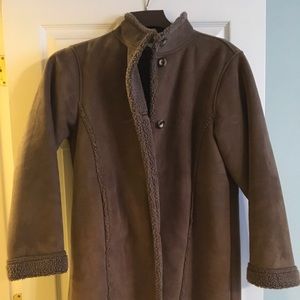 LL Bean faux shearling coat